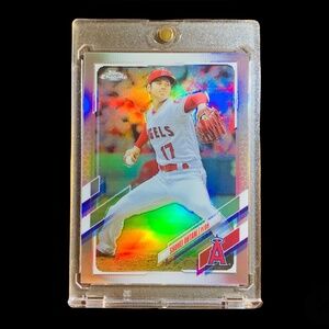 SHOHEI OHTANI - 2021 Topps Chrome Refractor (Pitching) Short Print DODGERS MVP